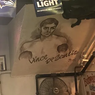 Boxing memorabilia throughout with a concentration on Baltimore and this boxer, brother of original owner.