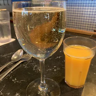 This is the pour on a Mimosa after I&apos;d had a couple sips! Definitely generous.