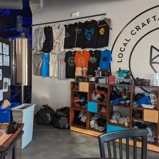 the inside of a local craft shop