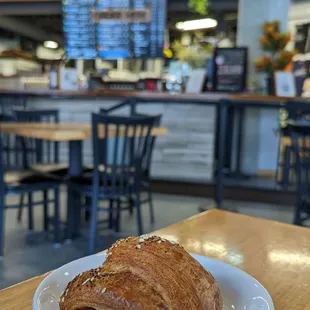 Ham and gruyere croissant