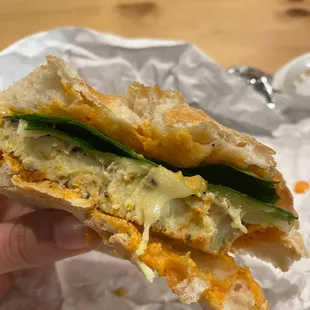 Egg and cheese sandwich