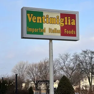 a sign for ventimiglia