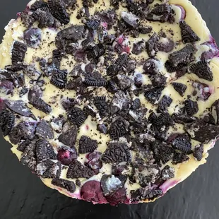 organic blueberry cheesecake offer in regular, GF, GFDF, Sugar-Free, and DF optons.