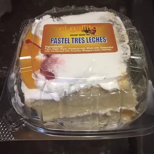 Huge serving of tres leches.