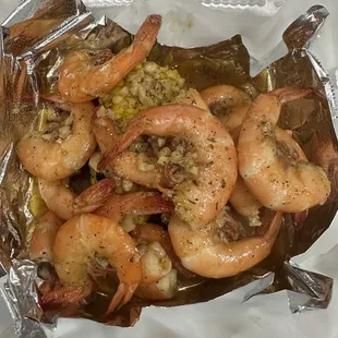 a shrimp and rice dish