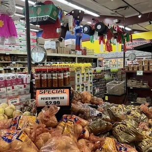 a variety of products on display