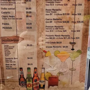 Margaritas and beers