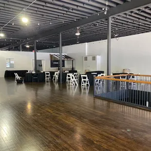 Please don't mind the tables and chairs still set up!