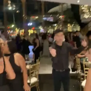 View of dance floor from the bar