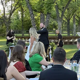 First dance with beautiful storybook setting