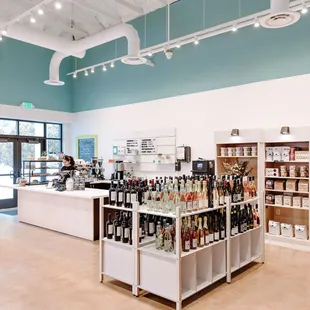 the interior of the store