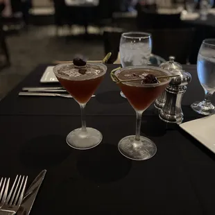 Barrel aged manhattans.
