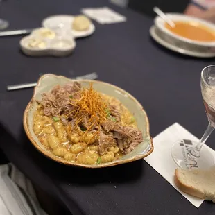 a plate of food on a table
