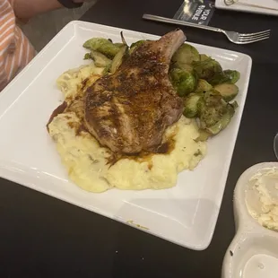 Pork chop. It was fine. My pork ribeye was undercooked and I sent it back. Still undercooked.