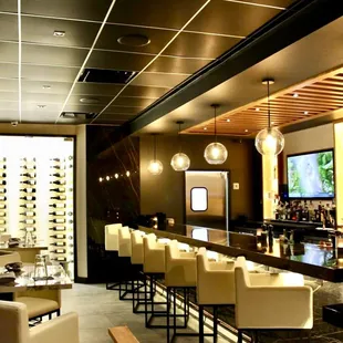 the bar and seating area