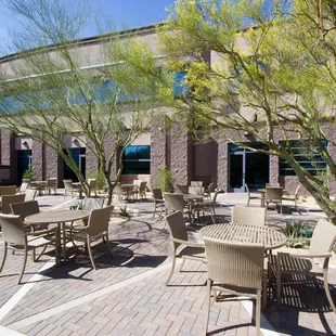 Our patio at Venue8600 and Cafe Pranzo seats 56.  The space is perfect for mixers, lunch with a client or just a quiet moment!