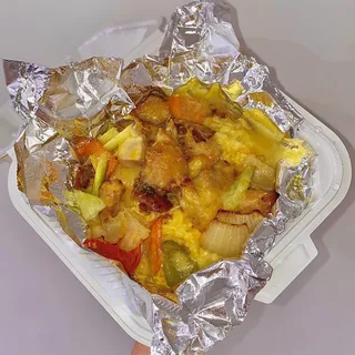 4. Baked Chicken with Portuguese Sauce Over Fried Rice Signature Lunch
