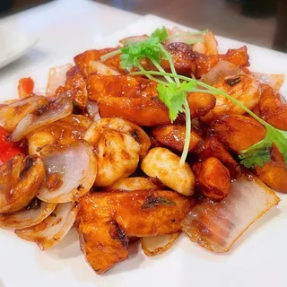 Stir-Fried Kabocha & Shrimp with XO Sauce