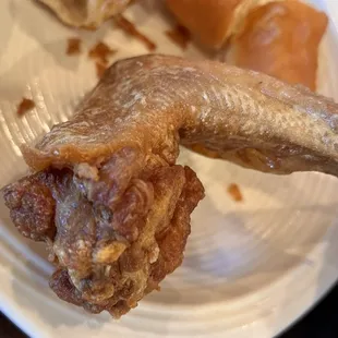 Dry/Fried Chicken wing from Big Brother plate