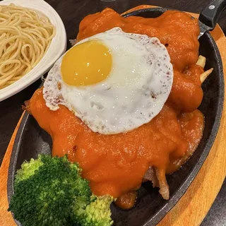 17. Pork Chop, Hotdog and Fried Egg