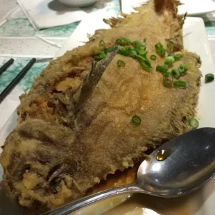 Deep Fried Whole Sole Fish