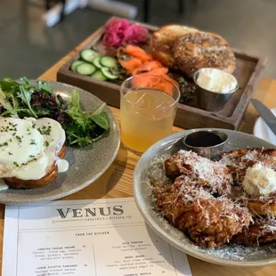 Fried Chicken lobster croque madame