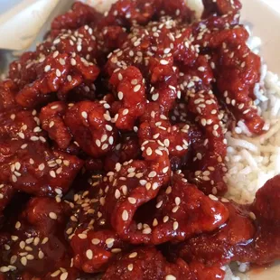 Spicy crispy sesame beef! Yumo