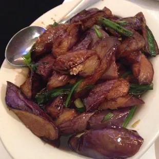 Eggplant with garlic sauce.  Tasty!!!