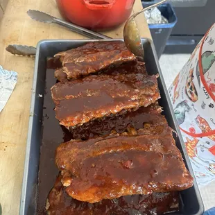 Baby back ribs with my homemade sauce!