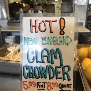 New England clam chowder is really tasty!