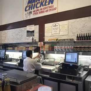 Behind the counter