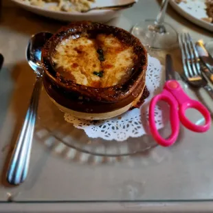 French Onion soup with SCISSORS