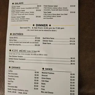 Back cover menu