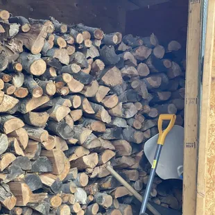 Wood pile for the oven!