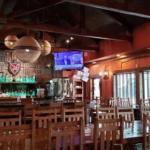 the interior of a mexican restaurant