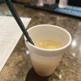 Free drink while you wait on a to go order.