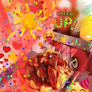 Pineapple, cucumber and mango my latest craving the fruit actually taste like how it looks delicious!