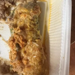 I was so hungry forgot to take a pic when I got my dish. This is the chili relleno.