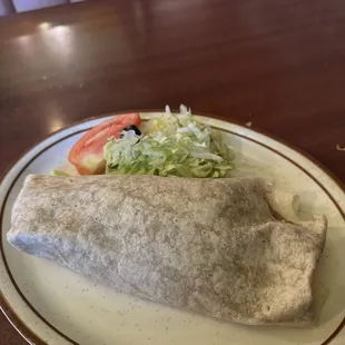 Bean and cheese burrito