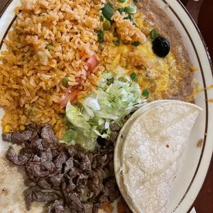 Carne asada taco combo