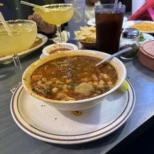 Menudo with the Cadillac margarita