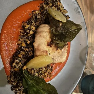 Snapper with ancient grains