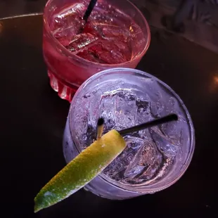 The night rolls on - gin and vodka drinks