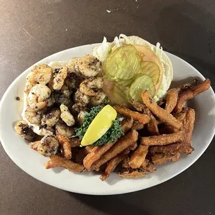 Grilled Shrimp on bun.