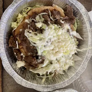 Carne asada sope