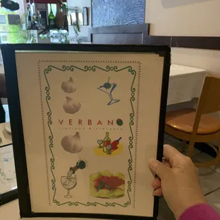 Menu cover