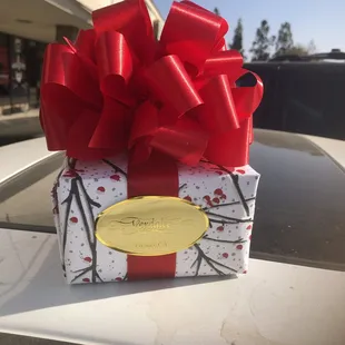 The beautifully wrapped  gift =)