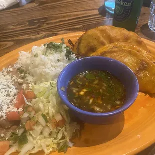 Birria tacos. The order comes with three tacos, but I forgot to snap a picture before gobbling down the first one. Delicious!!!