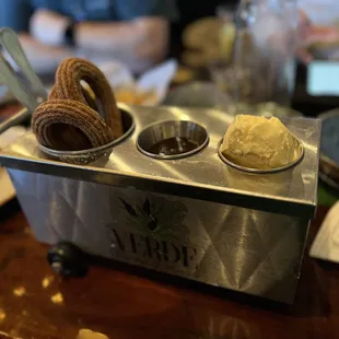 Delicious churros in a cute authentic Mexican churro cart