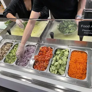 Veggies and salad components